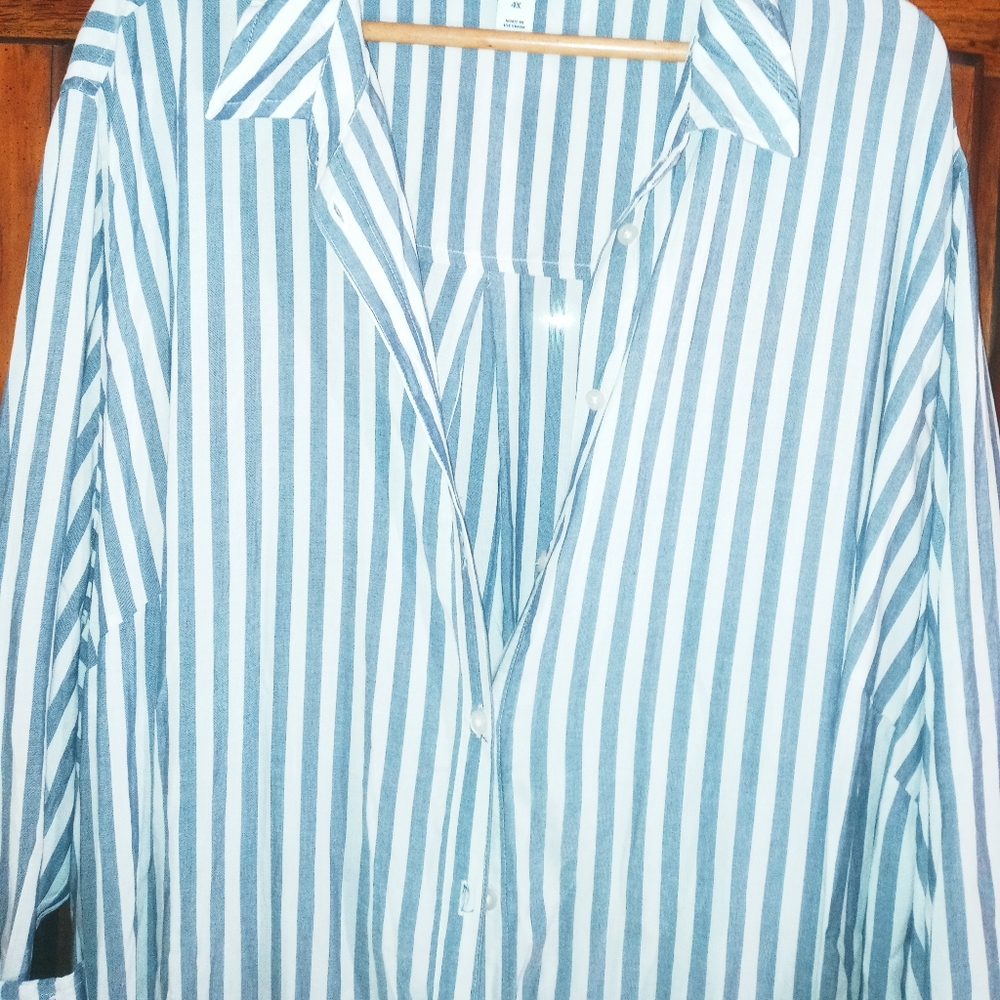 AVA&VIV 4x plus size Striped Dress!